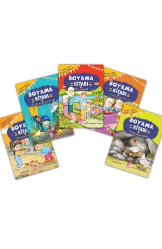 Renklerle Güzel Dinim Boyama Kitabı Set (5 Kitap)