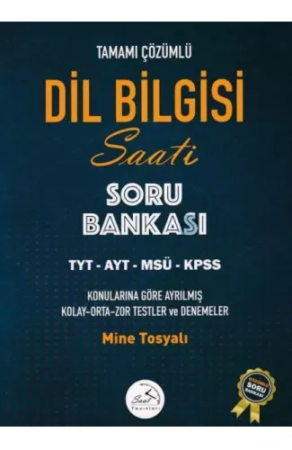 Saat Yayınları Dilbilgisi Saati Soru Bankası TYT-AYT-MSÜ-KPSS (Yeni)