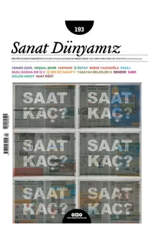 Sanat Dünyamız Sayı: 193 Saat Kaç?