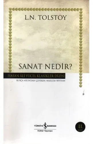 Sanat Nedir? - Hasan Ali Yücel Klasikleri (Ciltli)