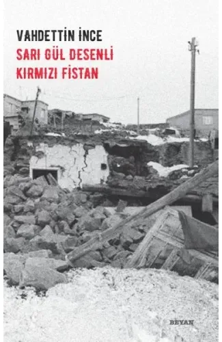 Sarı Gül Desenli Kırmısı Fistan