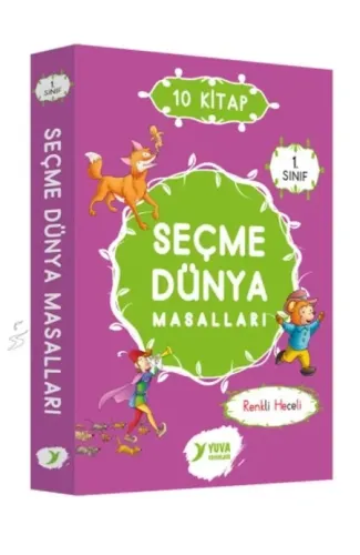 Seçme Dünya Masalları 1. Sınıf Renkli Heceli Düz yazı 10 Kitap