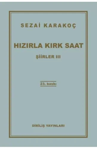 Şiirler 3 - Hızırla Kırk Saat