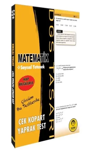 Tasarı DGS Matematik Sayısal Yetenek Yaprak Test Çek Kopart