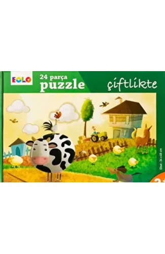 Yer Puzzle-24 Parça Puzzle - Çiftlikte
